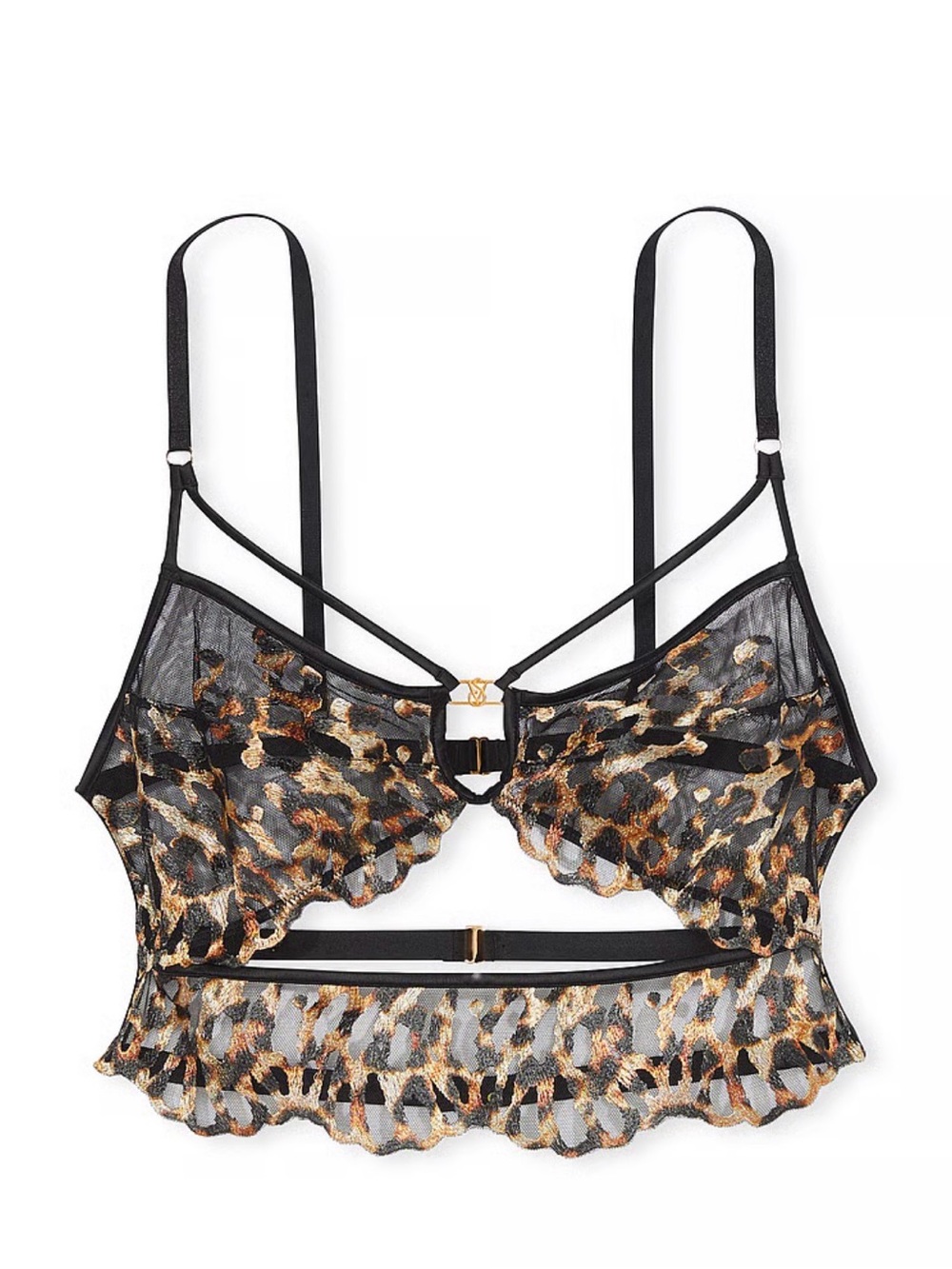 Victoria Secret bra very sexy leopard strappy bra top size medium